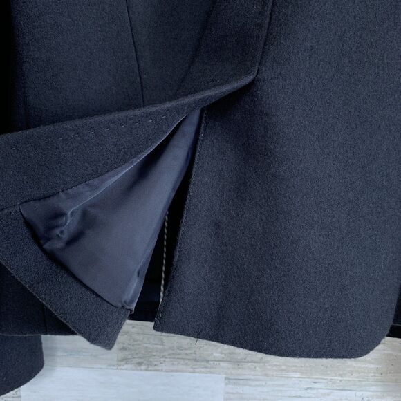 Lands End Wool School Boy Blazer Jacket Gray Metal Crest Buttons Lined Womens 8 - Picture 7 of 9